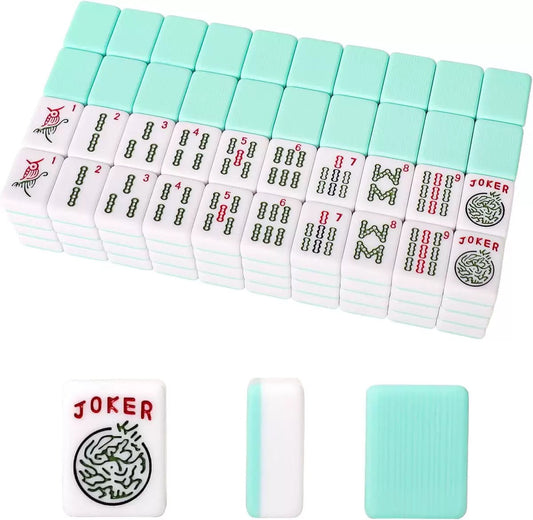 166-piece American Mahjong set – light blue