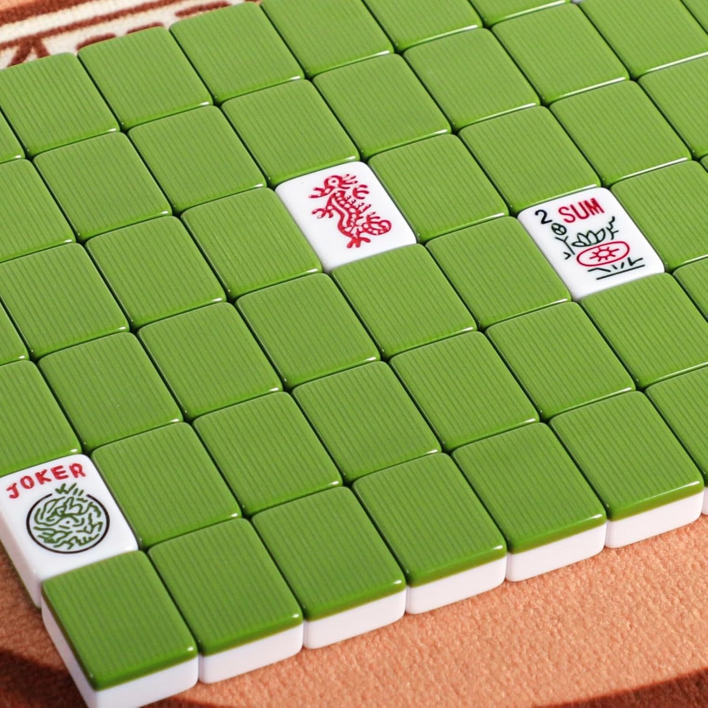 American Mahjong Set 166 Tiles – Classic Melamine Mahjong Game for 4 Players