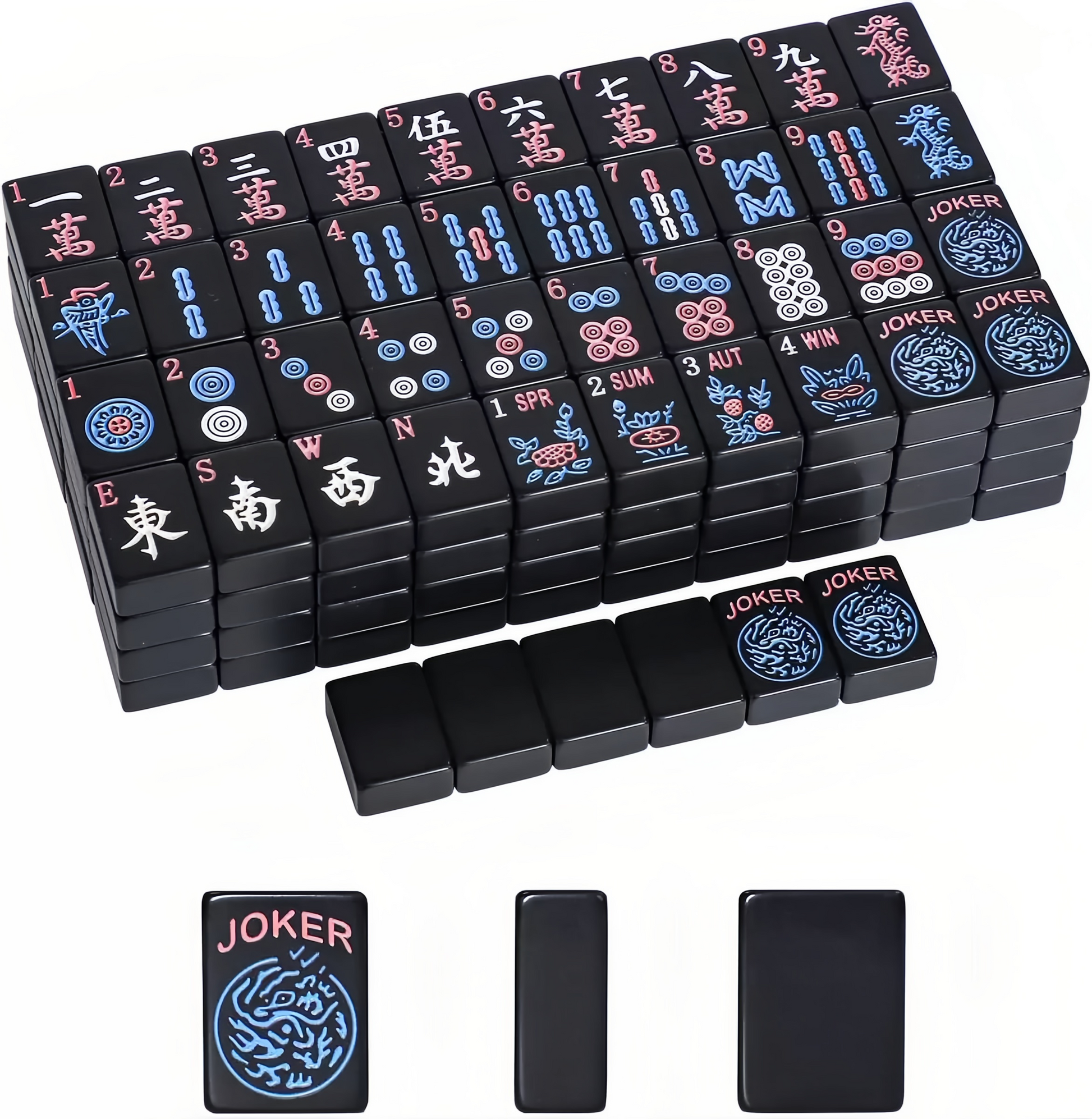 166-piece American Mahjong set – colorful