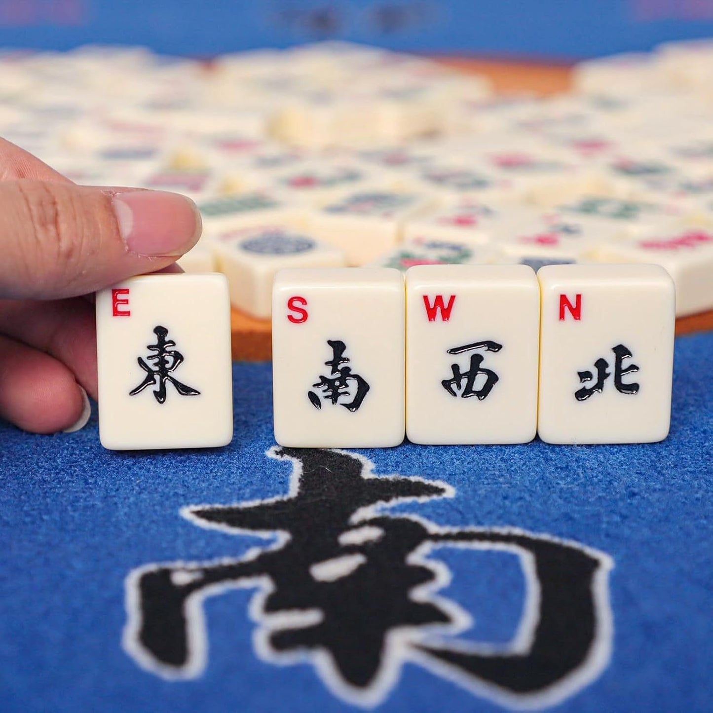 American Mahjong Set 166 Tiles – Classic Melamine Mahjong Game for 4 Players