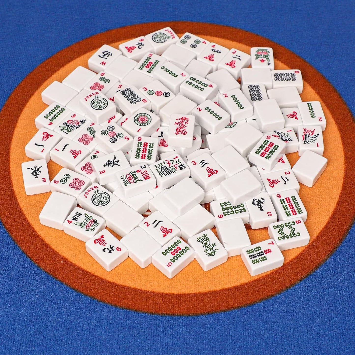 American Mahjong Set 166 Tiles – Classic Melamine Mahjong Game for 4 Players